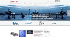 Desktop Screenshot of cohortplc.com