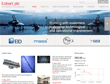 Tablet Screenshot of cohortplc.com